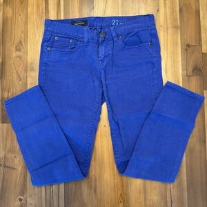 J. Crew Bright Blue Toothpick Jeans